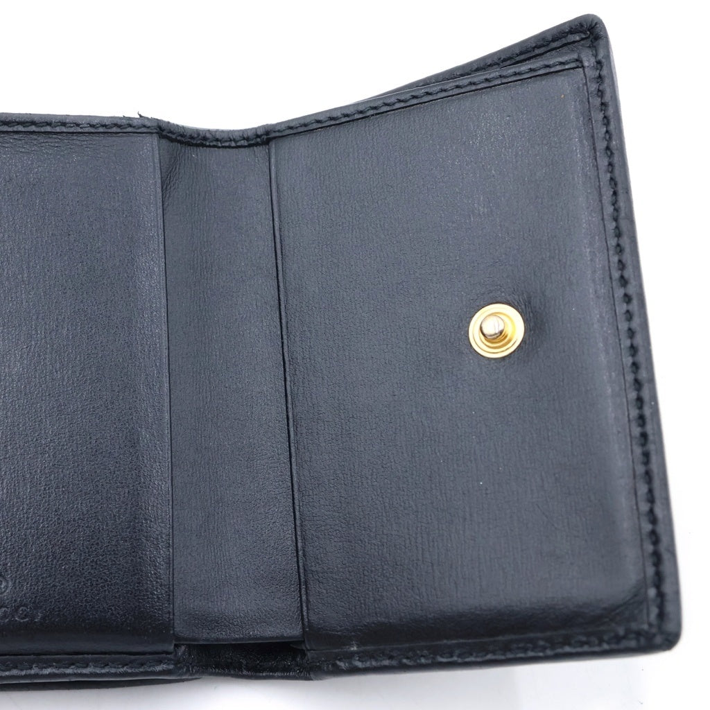 GUCCI(グッチ) ホースビット 1955 ミニウォレット 3つ折り財布 ブラック ブラック/ゴールド 644462 レディース