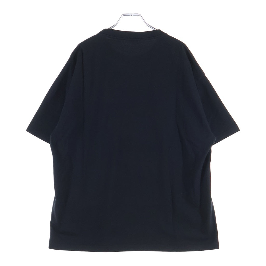 CELINE(セリーヌ) トリオンフエンブロイダリー ロゴ刺繍 コットンジャージー ルーズ クルーネック半袖Tシャツカットソー ブラック RX0LJ1242.38AW