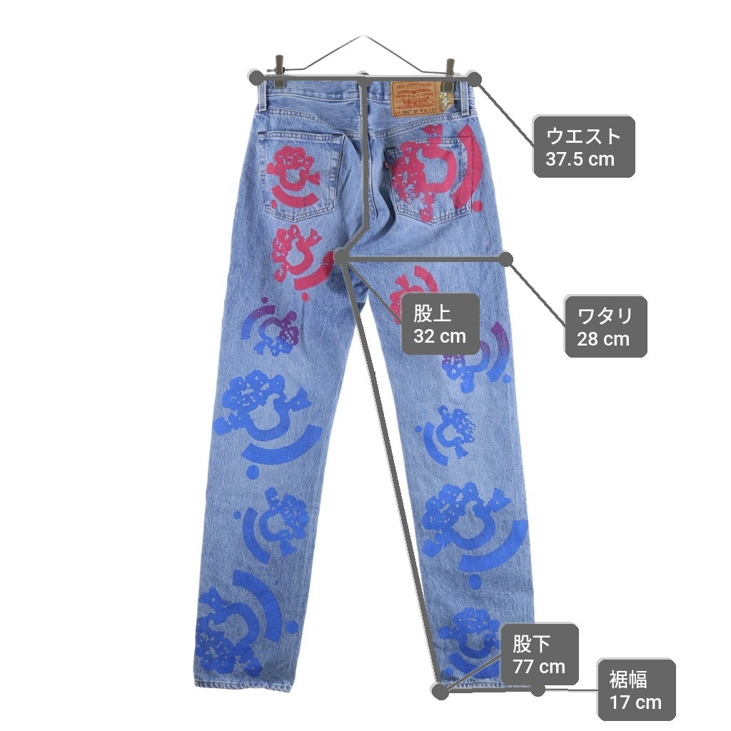 DENIM TEARS(デニムティアーズ) ×Levi's Bstroy Tears ライトウォッシュ ブルー/ピンク PC9-A1592-0002