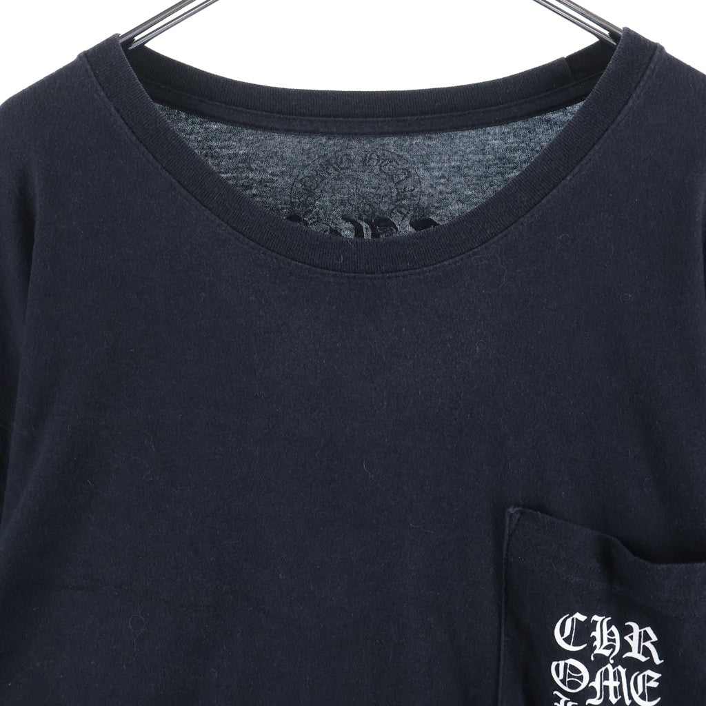 CHROME HEARTS(クロムハーツ) Vertical L/S T-Shirt ヴァーティカルロゴ 両面プリント アームロゴプリント クルーネック長袖Tシャツカットソー ブラック