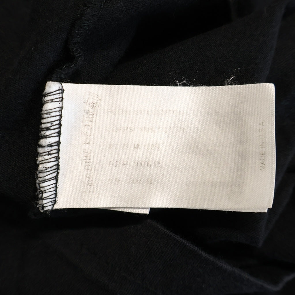 CHROME HEARTS(クロムハーツ) Vertical L/S T-Shirt ヴァーティカルロゴ 両面プリント アームロゴプリント クルーネック長袖Tシャツカットソー ブラック
