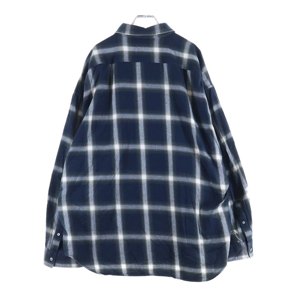 Acne Studios(アクネ ストゥディオズ) BUTTON UP SHIRT オンブレチェック コットン ボタンアップ長袖シャツ ネイビー BB0632- FN-MN-SHIR00068 BB0632