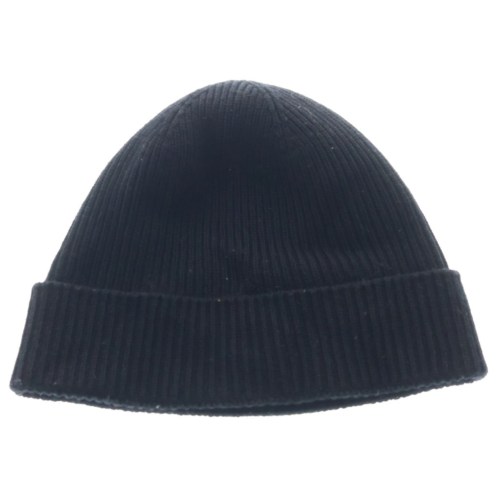 MONCLER(モンクレール) 25AW KNIT CAP フロントロゴワッペン ニットビーニー 帽子 ブラック K20913B70500