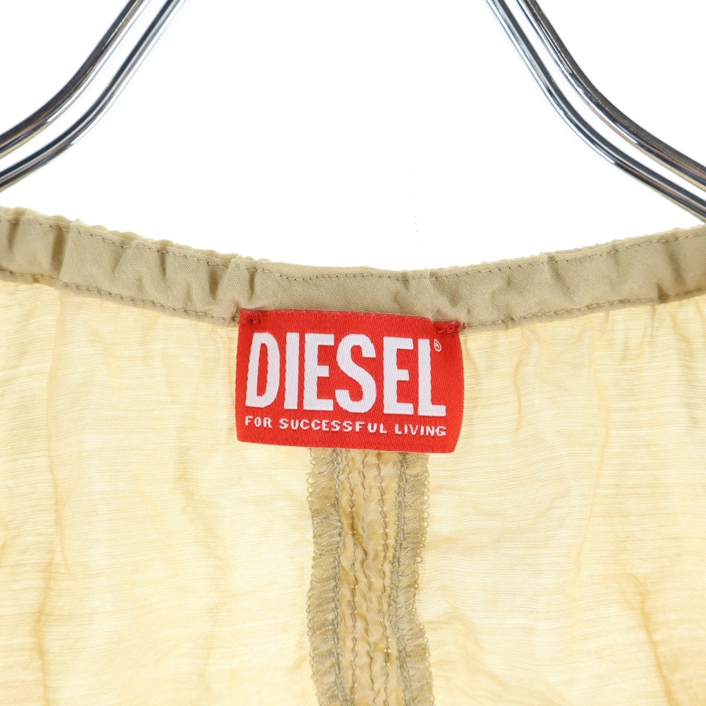 DIESEL(ディーゼル) D-RESDEN DRESS ノースリーブ Vネック カーゴワンピース ライトブラウン レディース A19418