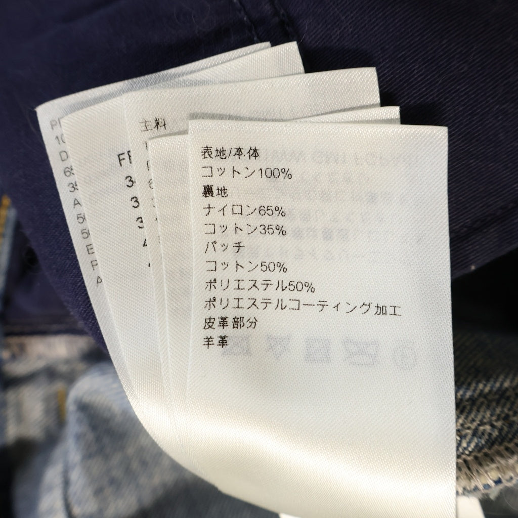 LOUIS VUITTON(ルイヴィトン) 24AW Monogram Leather Patch Denim Pants モノグラム レザーパッチ ストレートデニムパンツ ジーンズ インディゴ RW241WW GM1 FQPA41 レディース