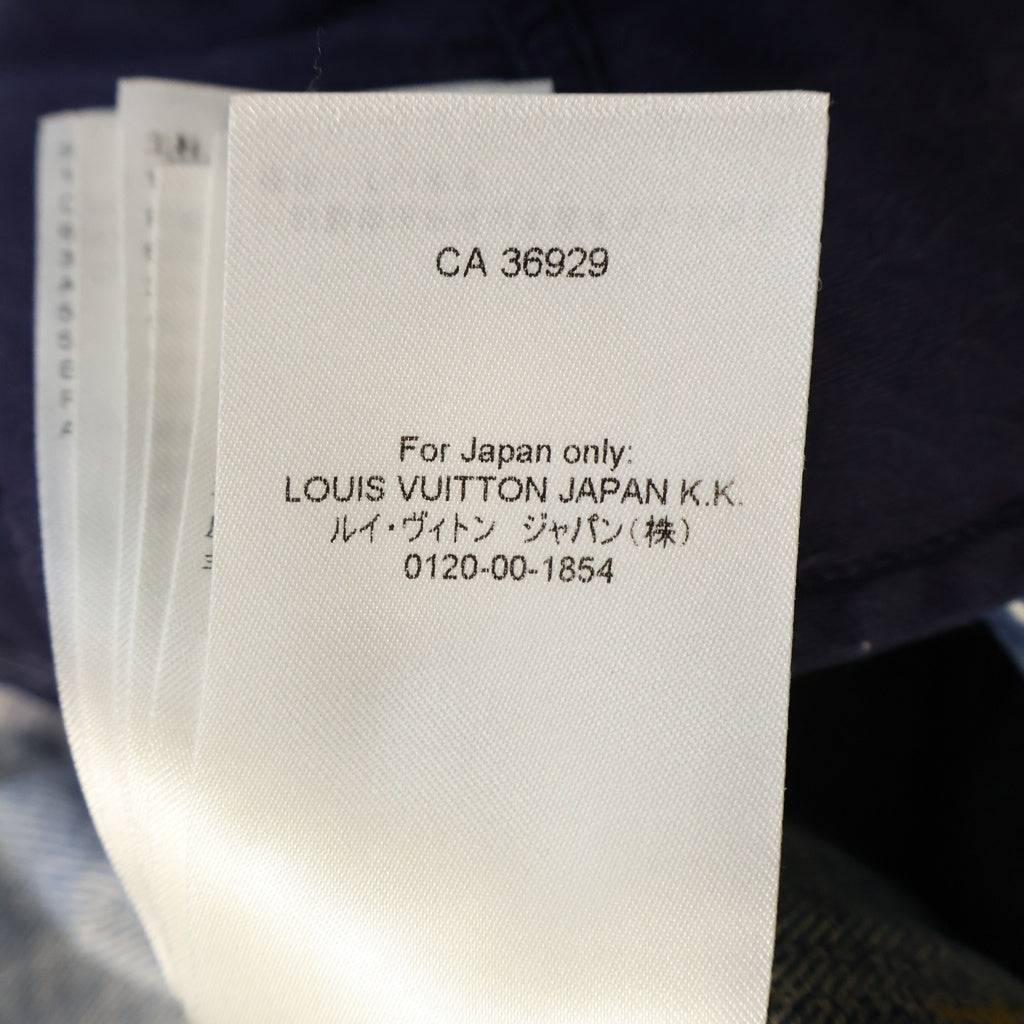 LOUIS VUITTON(ルイヴィトン) 24AW Monogram Leather Patch Denim Pants モノグラム レザーパッチ ストレートデニムパンツ ジーンズ インディゴ RW241WW GM1 FQPA41 レディース