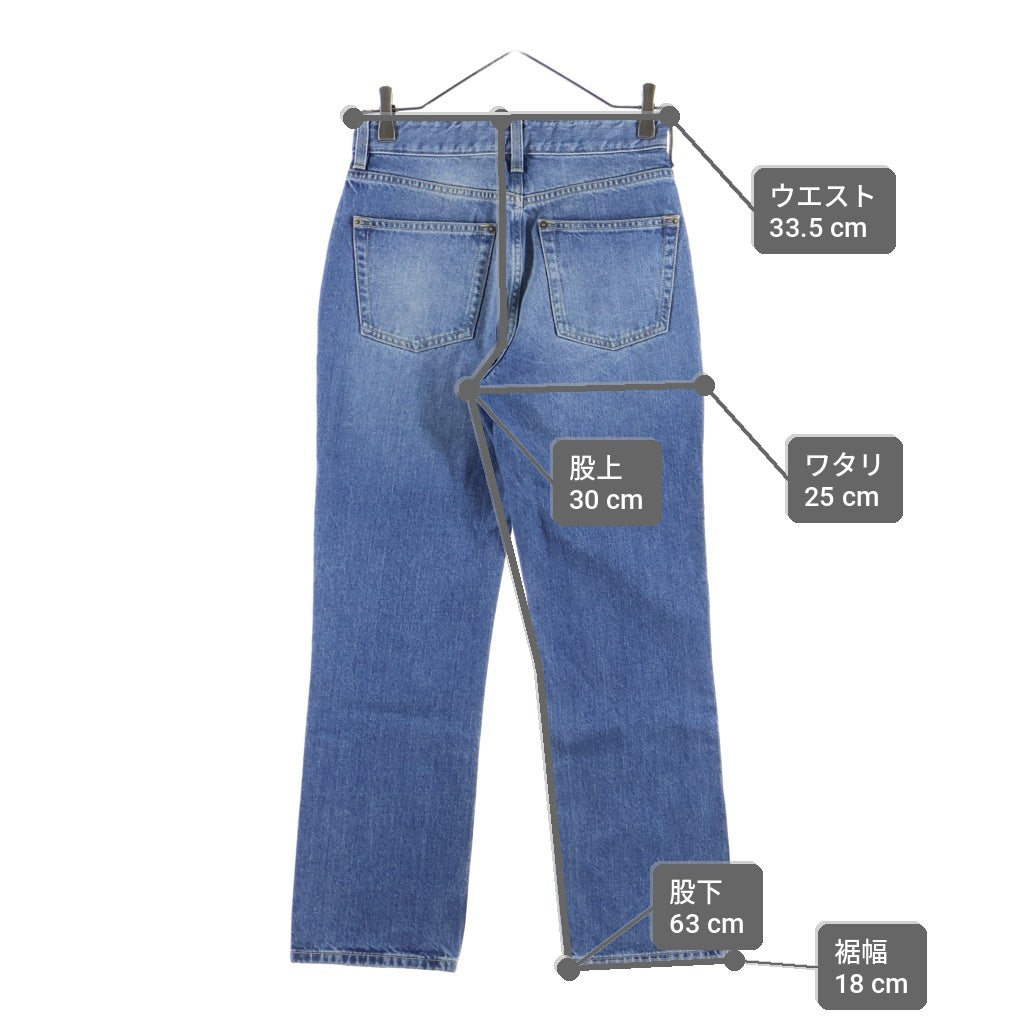 LOUIS VUITTON(ルイヴィトン) 24AW Monogram Leather Patch Denim Pants モノグラム レザーパッチ ストレートデニムパンツ ジーンズ インディゴ RW241WW GM1 FQPA41 レディース