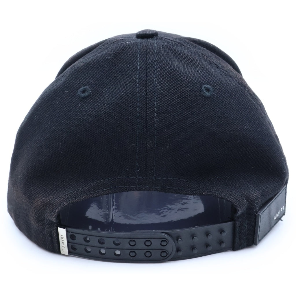 AMIRI(アミリ) FULL CANVAS MA HAT フルキャンバス フロントロゴ刺繍 ベースボールキャップ 帽子 ブラック AMHACP1016
