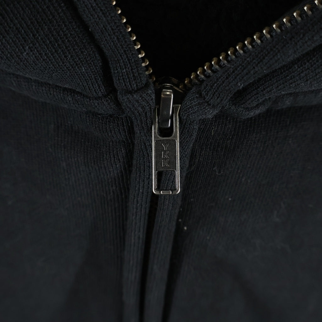 entire studios(エンタイア スタジオ) ETERNAL ZIP HOODIE エターナルジップ 長袖スウェットパーカー フーディ ブラック UNU-25-1003