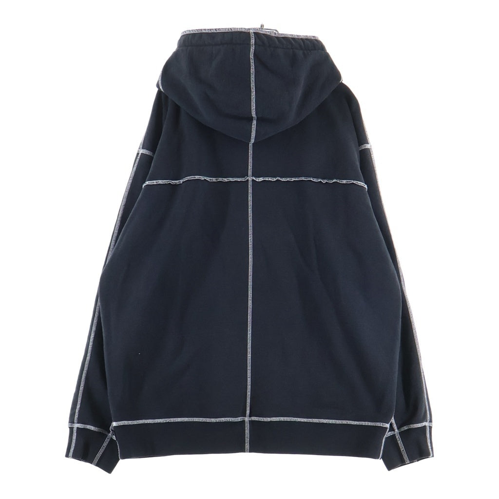 SUPREME(シュプリーム) 22SS Coverstitch Hooded Sweat カバーステッチ プルオーバー長袖スウェット フーディ ブラック