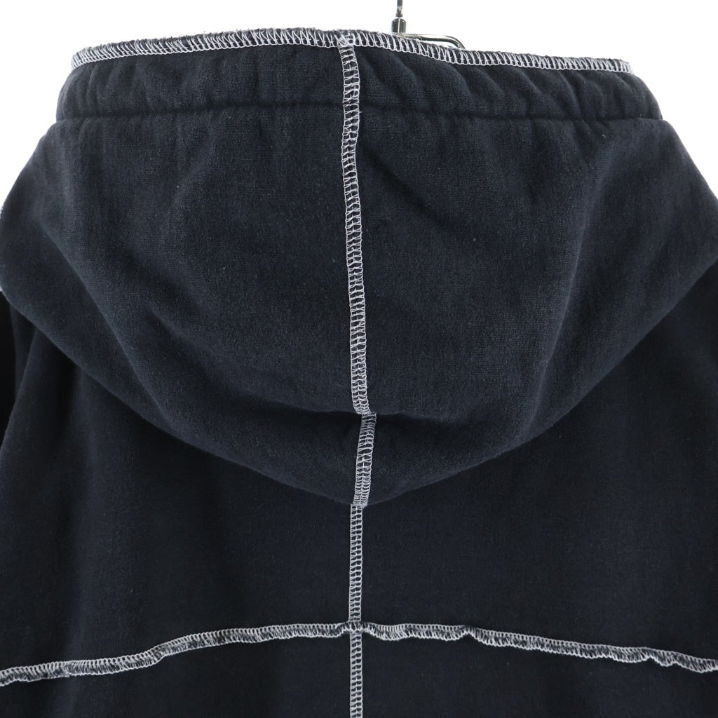SUPREME(シュプリーム) 22SS Coverstitch Hooded Sweat カバーステッチ プルオーバー長袖スウェット フーディ ブラック
