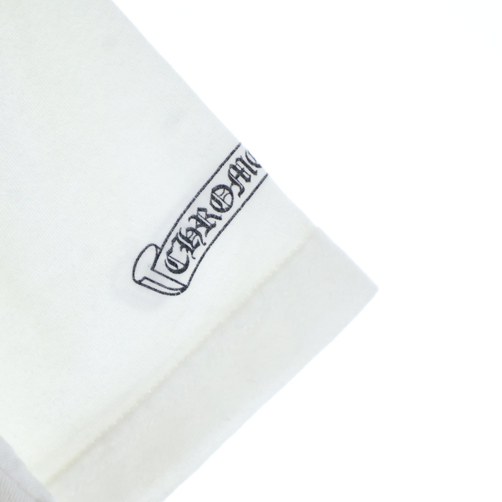 CHROME HEARTS(クロムハーツ) HORSESHOE FLORAL TEE バックホースシュー フローラルプリント クルーネック半袖Tシャツカットソー ホワイト
