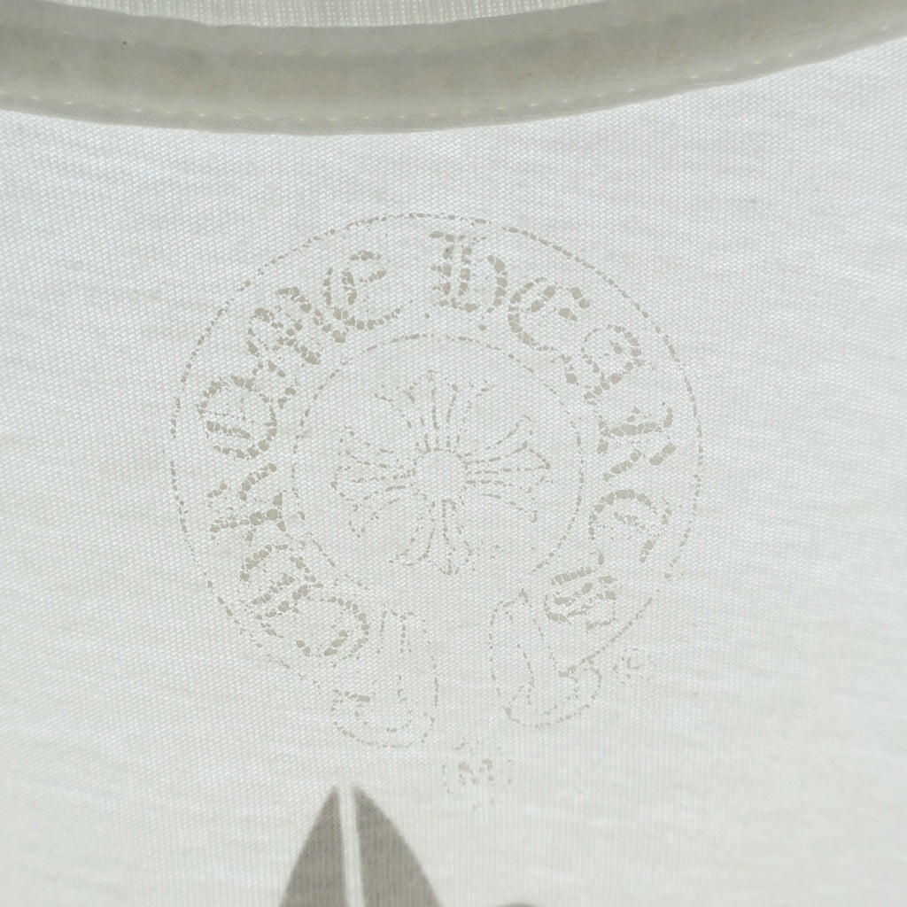 CHROME HEARTS(クロムハーツ) HORSESHOE FLORAL TEE バックホースシュー フローラルプリント クルーネック半袖Tシャツカットソー ホワイト