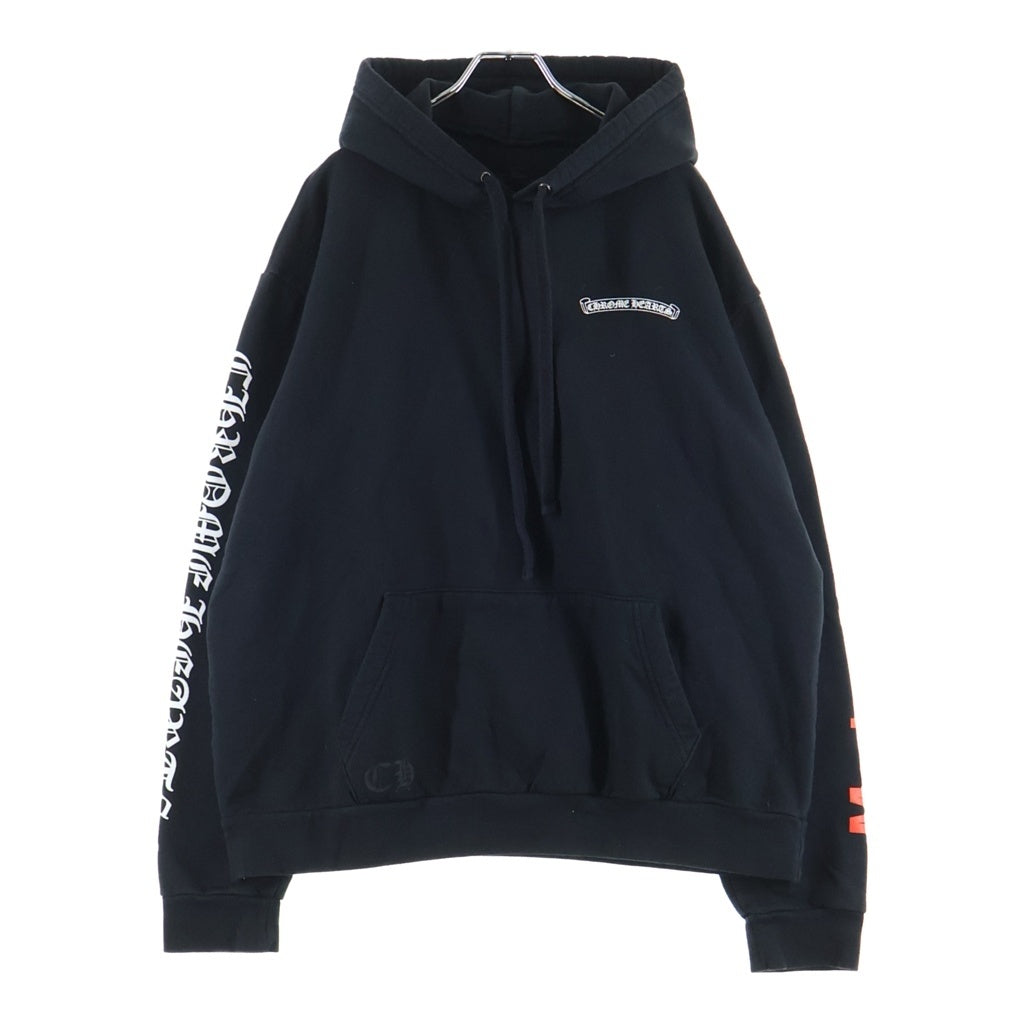 CHROME HEARTS(クロムハーツ) ×MARINA ABRAMOVIC マリーナ アブラヒモビッチ バックグラフィックプリント 長袖プルオーバースウェットパーカー フーディ ブラック