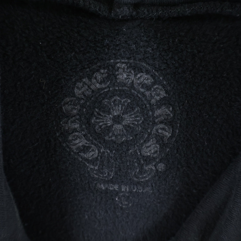 CHROME HEARTS(クロムハーツ) ×MARINA ABRAMOVIC マリーナ アブラヒモビッチ バックグラフィックプリント 長袖プルオーバースウェットパーカー フーディ ブラック