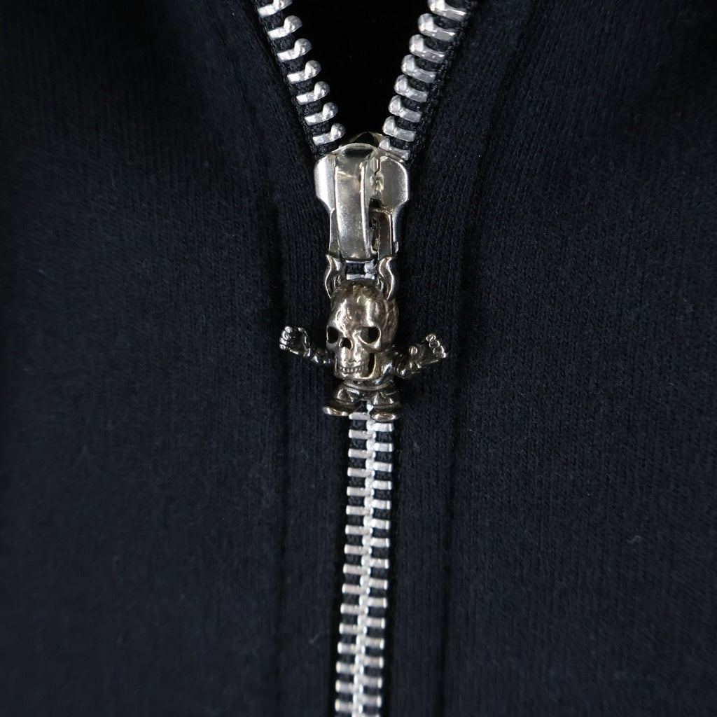 CHROME HEARTS(クロムハーツ) SWTSHRT HD ZIP FOTI フォティ マハリアバックプリント ジップアップ長袖スウェットパーカー フーディ ブラック