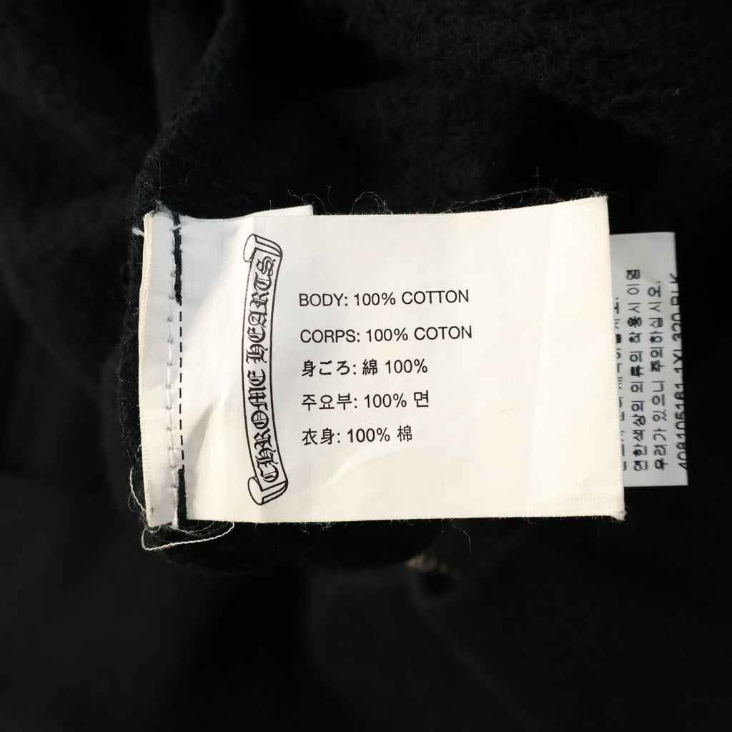 CHROME HEARTS(クロムハーツ) SWTSHRT HD ZIP FOTI フォティ マハリアバックプリント ジップアップ長袖スウェットパーカー フーディ ブラック