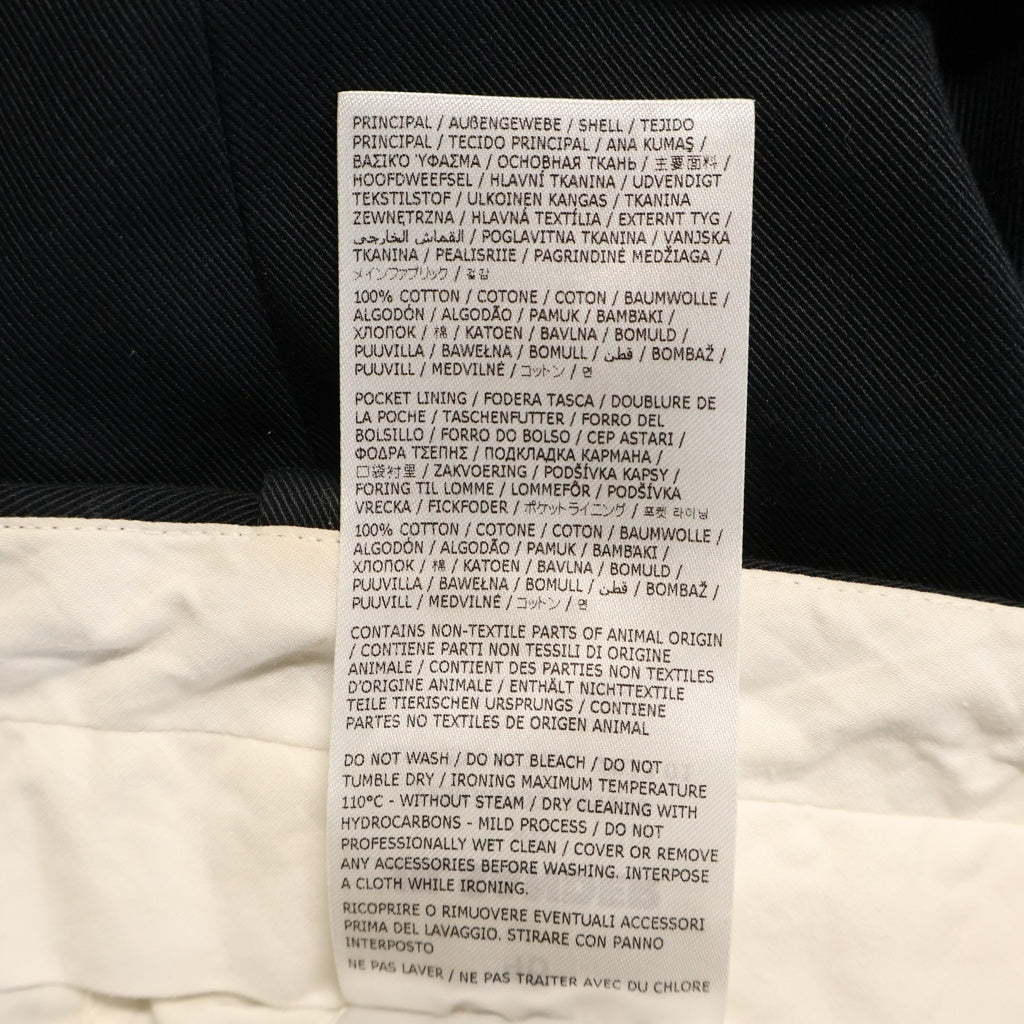 JIL SANDER(ジルサンダー) 23SS コットンギャバ チノクロス テーパードパンツ ネイビー J23KA0002 J45135