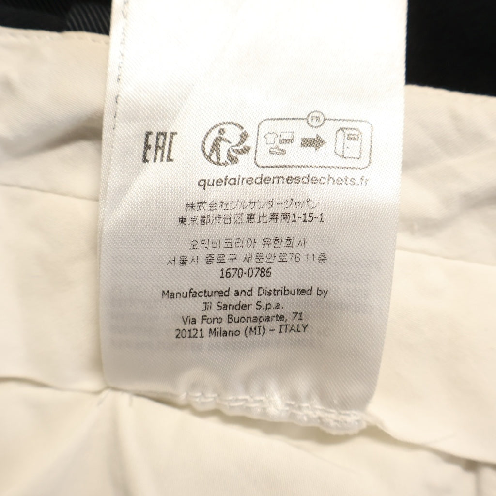 JIL SANDER(ジルサンダー) 23SS コットンギャバ チノクロス テーパードパンツ ネイビー J23KA0002 J45135