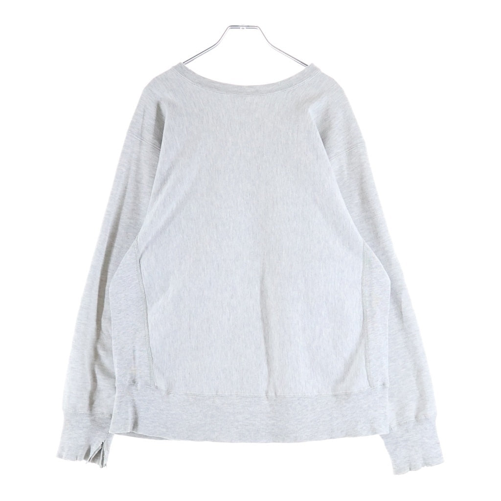 CHAMPION(チャンピオン) 80s VINTAGE REVERSE WAVE NOTRE DAME リヴァースウィーブ ノートルダム大学 カレッジロゴ トリコタグ プリントクルーネック長袖スウェットトレーナー グレー