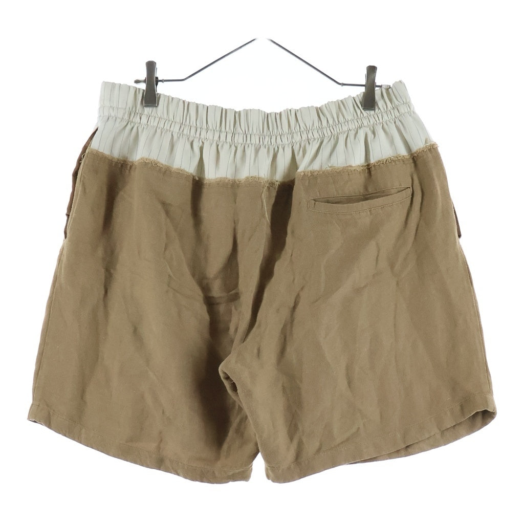 KITH(キス) &Kin Linen Viscose Twill Emil Short キン リネン ツイル エミル ショートパンツ ブラウン 26-032-060-0048-2-0