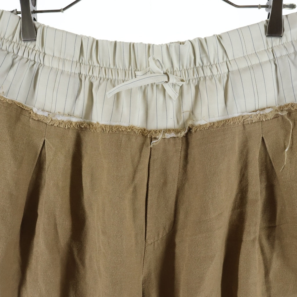 KITH(キス) &Kin Linen Viscose Twill Emil Short キン リネン ツイル エミル ショートパンツ ブラウン 26-032-060-0048-2-0