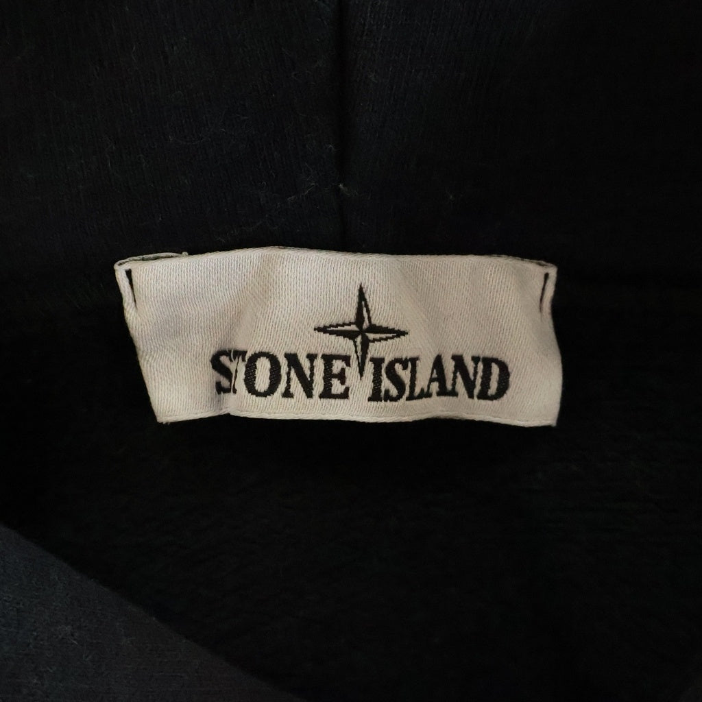 STONE ISLAND(ストーンアイランド) 25AW Ghost Sweat ゴースト プルオーバー長袖スウェットパーカーフーディ ブラック K2S156100023S0A20