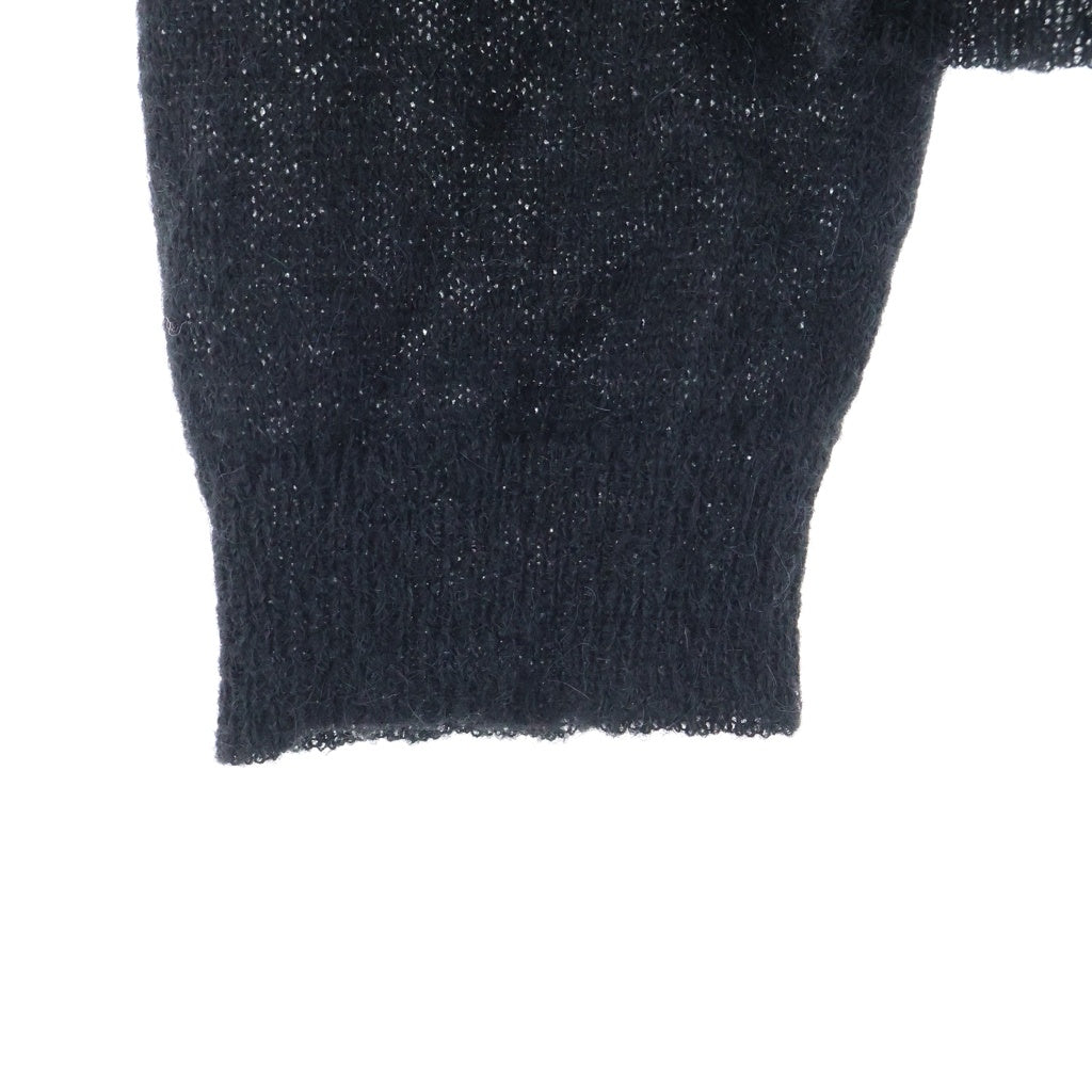 OUR LEGACY(アワーレガシー) EVENING POLO Black Fuzzy イブニング ファジー ポロ ウールニットカーディガン ブラック M4213ECFSE