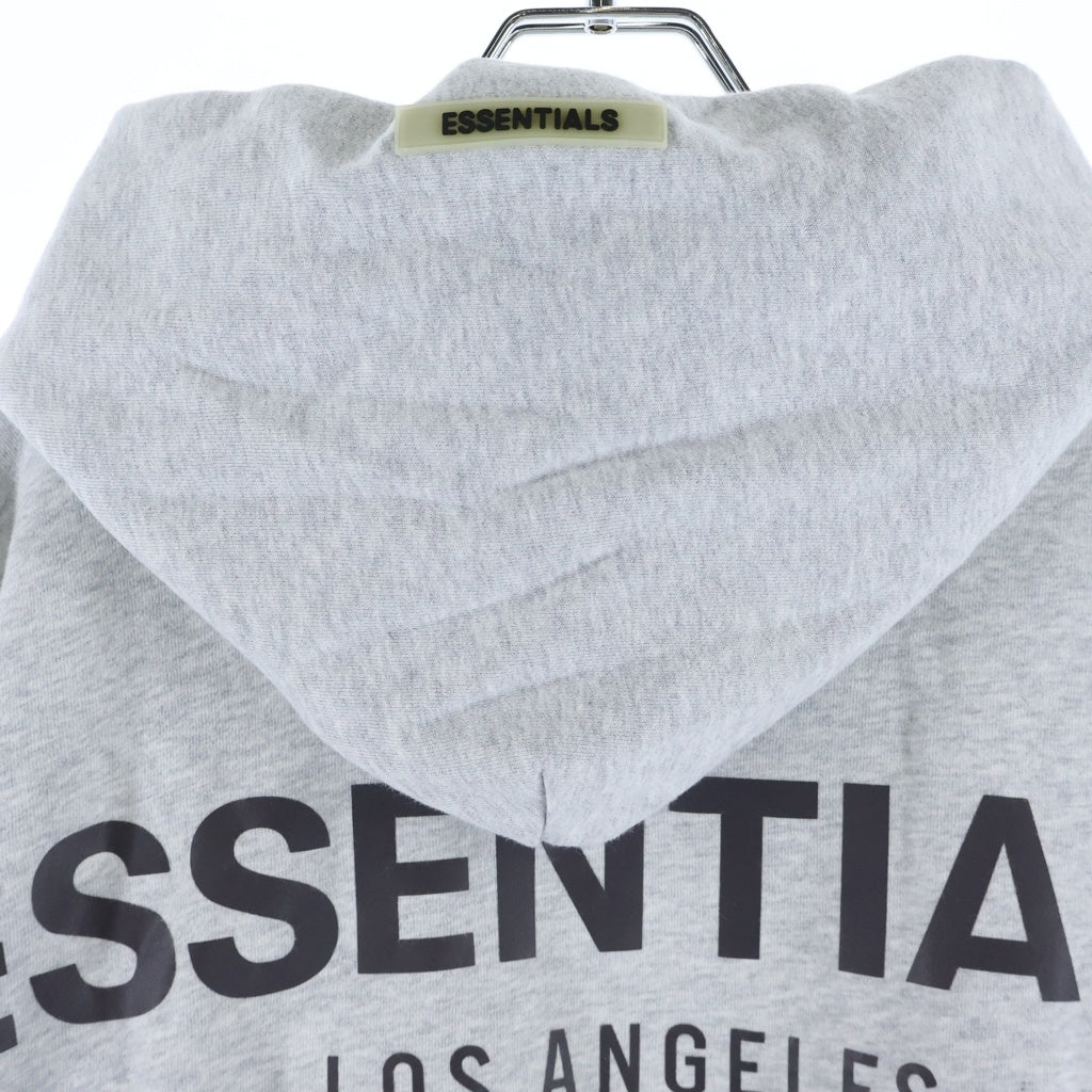 FEAR OF GOD ESSENTIALS(フィアオブゴッド エッセンシャルズ) LOS ANGELES HOODIE バックロゴプリント プルオーバー長袖スウェットパーカー フーディ グレー