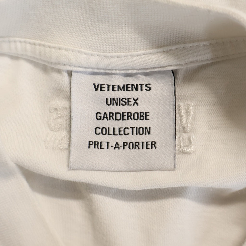 VETEMENTS(ヴェトモン) 22AW CONFIDENTIAL LOGO T-SHIRT コンフィデンシャル ロゴ クルーネック半袖Tシャツカットソー ホワイト UA53TR460W