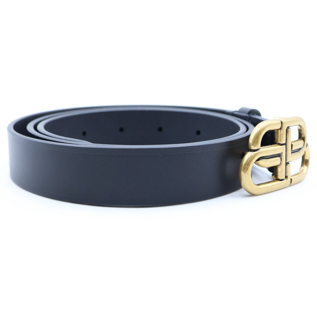 BALENCIAGA(バレンシアガ) BB LOGO BELT ゴールド金具 BBロゴ レザー
