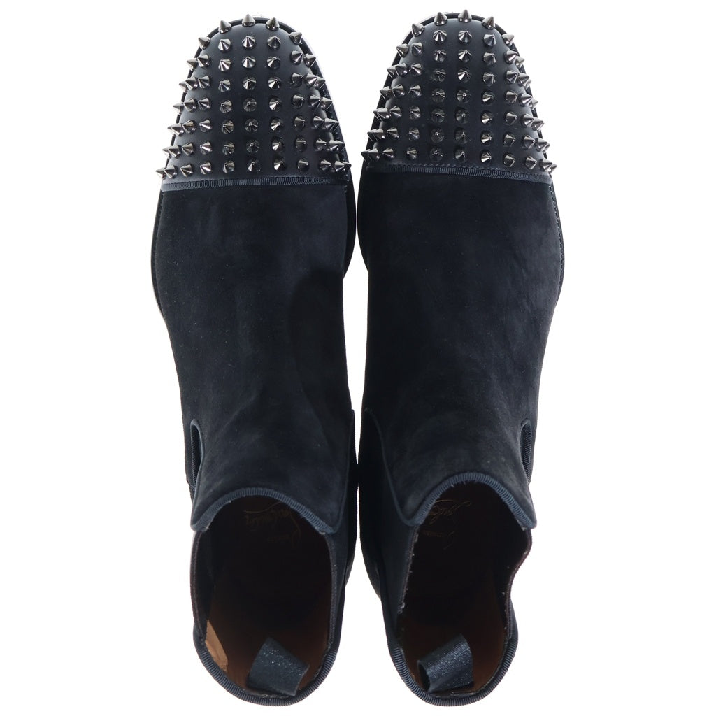 CHRISTIAN LOUBOUTIN(クリスチャンルブタン) Melon Spikes メロン スパイクス サイドゴア スウェードブーツ ブラック
