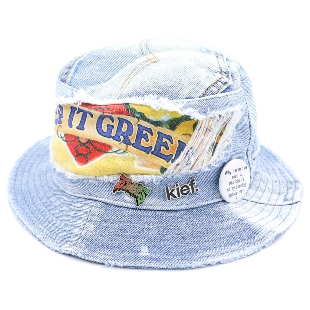 NO BRAND(ノーブランド) Flatbush Zomnies 【フラットブッシュゾンビ】 ×Kief DENIM HAT キエフ デニムバケット 帽子 インディゴ