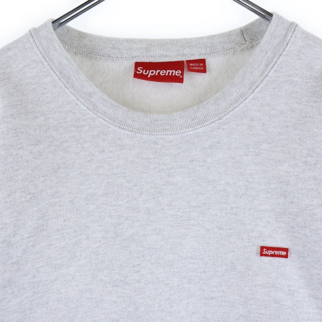 SUPREME(シュプリーム) 25AW Small Box Crewneck スモールボックスクルーネック長袖スウェットトレーナー グレー