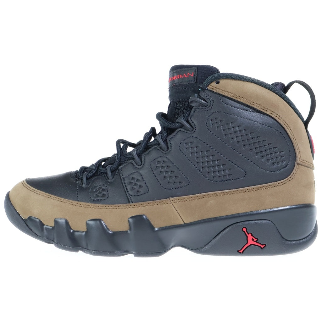 NIKE(ナイキ) AIR JORDAN 9 Olive エアジョーダン9 オリーヴ レザーハイカットスニーカー ブラック US8/26cm HV4794-030
