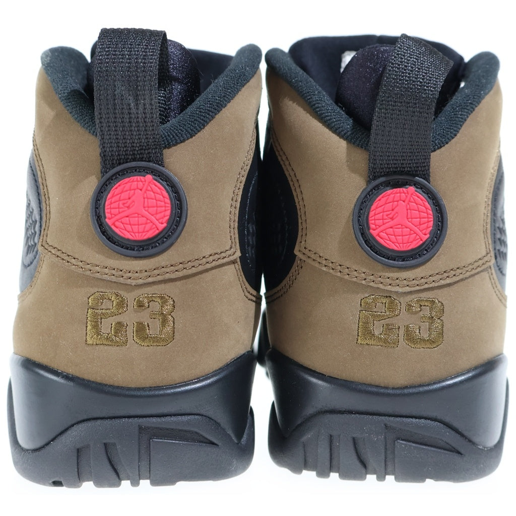 NIKE(ナイキ) AIR JORDAN 9 Olive エアジョーダン9 オリーヴ レザーハイカットスニーカー ブラック US8/26cm HV4794-030