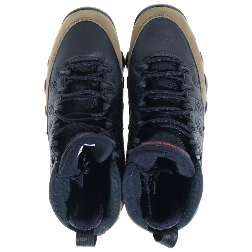NIKE(ナイキ) AIR JORDAN 9 Olive エアジョーダン9 オリーヴ レザーハイカットスニーカー ブラック US8/26cm HV4794-030