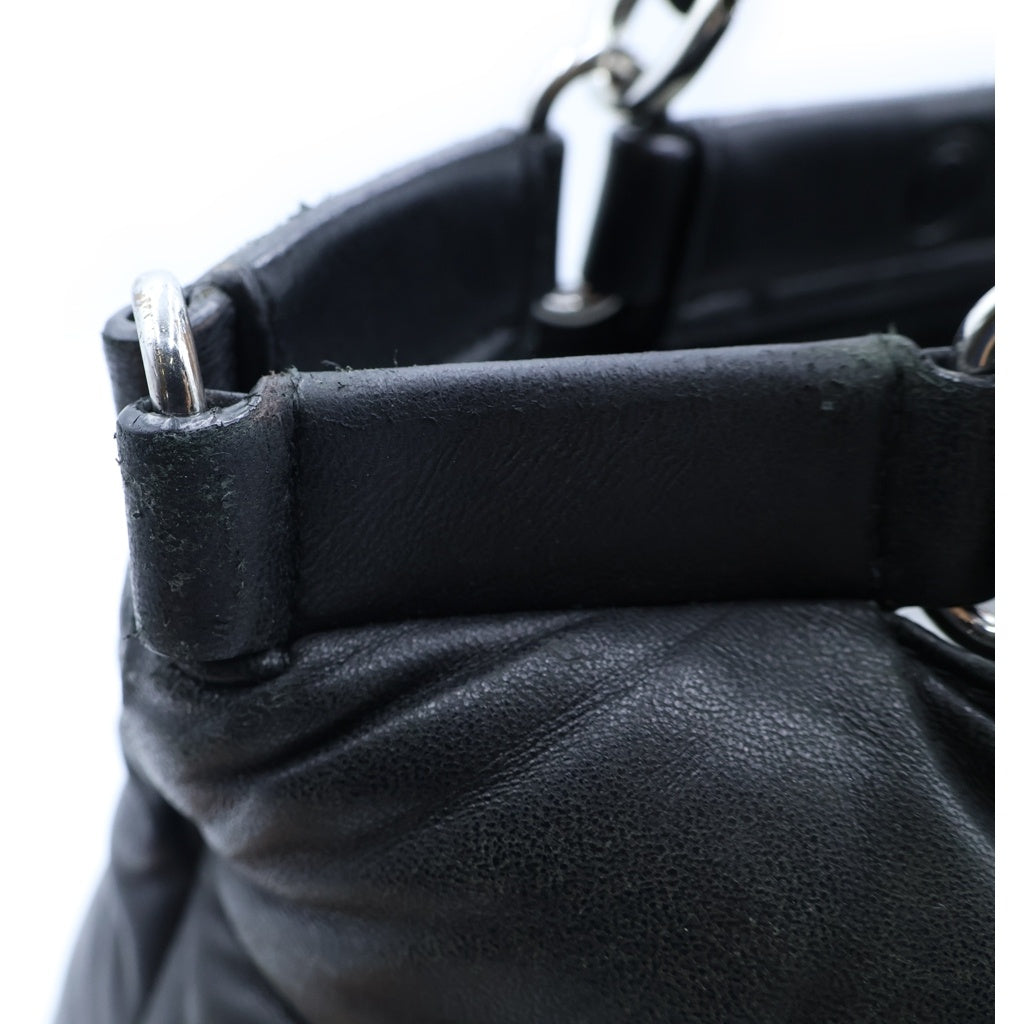 Maison Margiela(メゾンマルジェラ) GLAM SLAM TOTE MEDIUM レザーミディアム ハンドバック ブラック S56WC0126 レディース