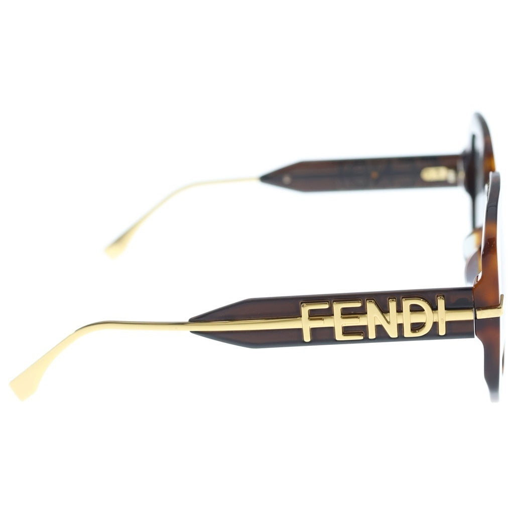FENDI(フェンディ) サイドロゴテンプル スクエア サングラス アイウェア メガネ 56□16 140 ブラウンFE40065F レディース