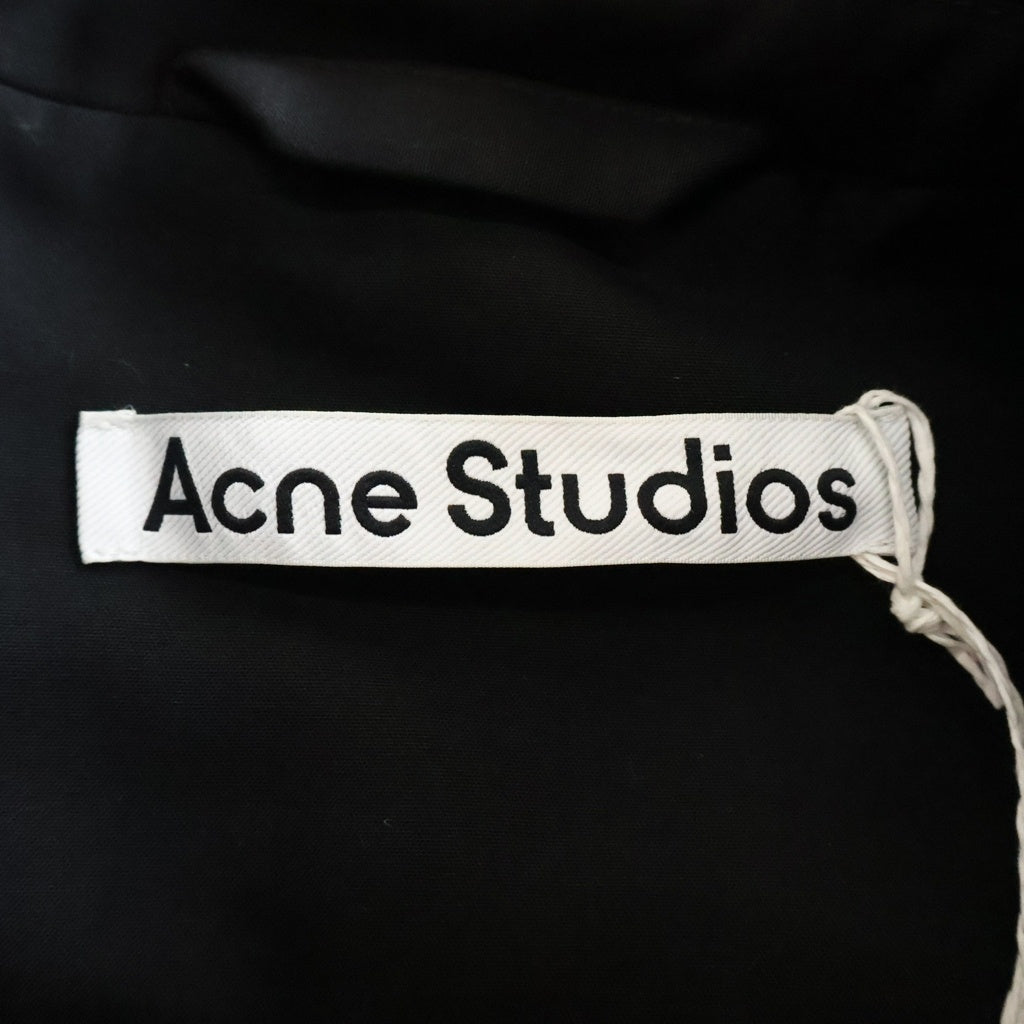 Acne Studios(アクネ ストゥディオズ) 26AW leather collar Bomber jacket レザーカラーボンバージャケット ブラック FN-MN-OUTW001243 B90657