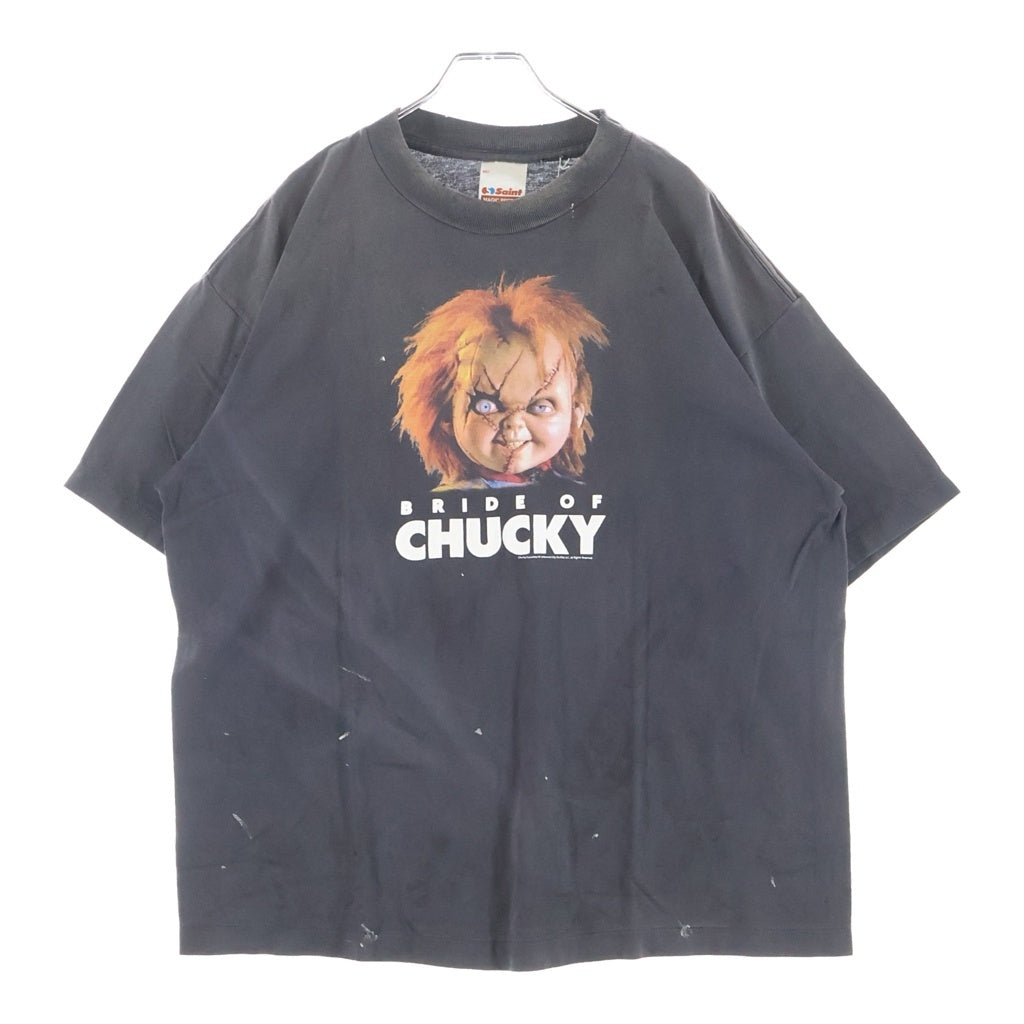 SAINT MICHAEL(セントマイケル) 26AW× CHUCKY SS T-SHIRT クルーネック半袖Tシャツカットソー ブラック SM-MK1-0000-C67
