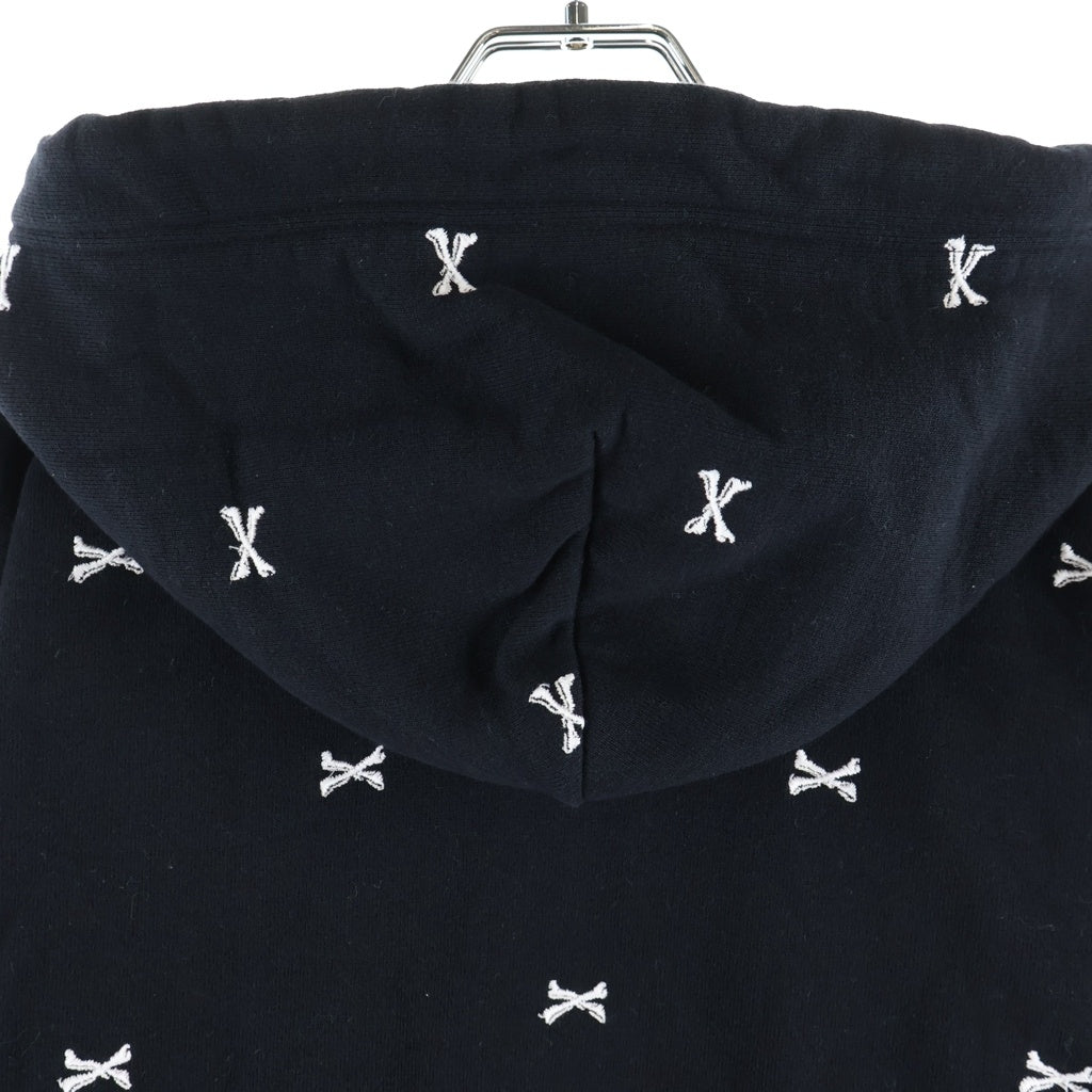WTAPS(ダブルタップス) 22AW ACNE HOODY CTPL.TEXTILE アクネ フーディー オリーブドラブ クロスボーン プルオーバースウェットフーディ パーカー ブラック 222ATDT-CSM26