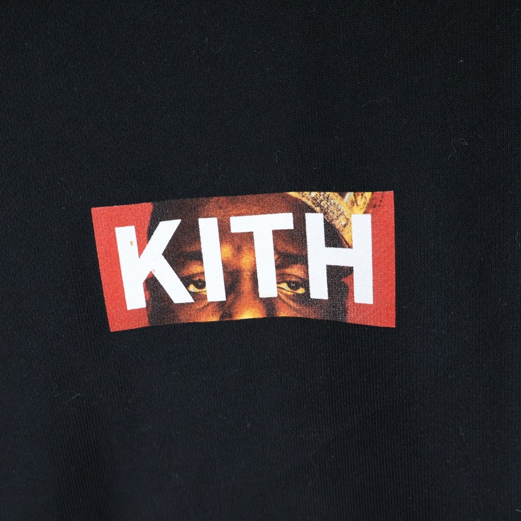 KITH(キス) ×The Nortorious B.I.G Classic Logo Hoddieプルオーバー長袖スウェットパーカー ブラック