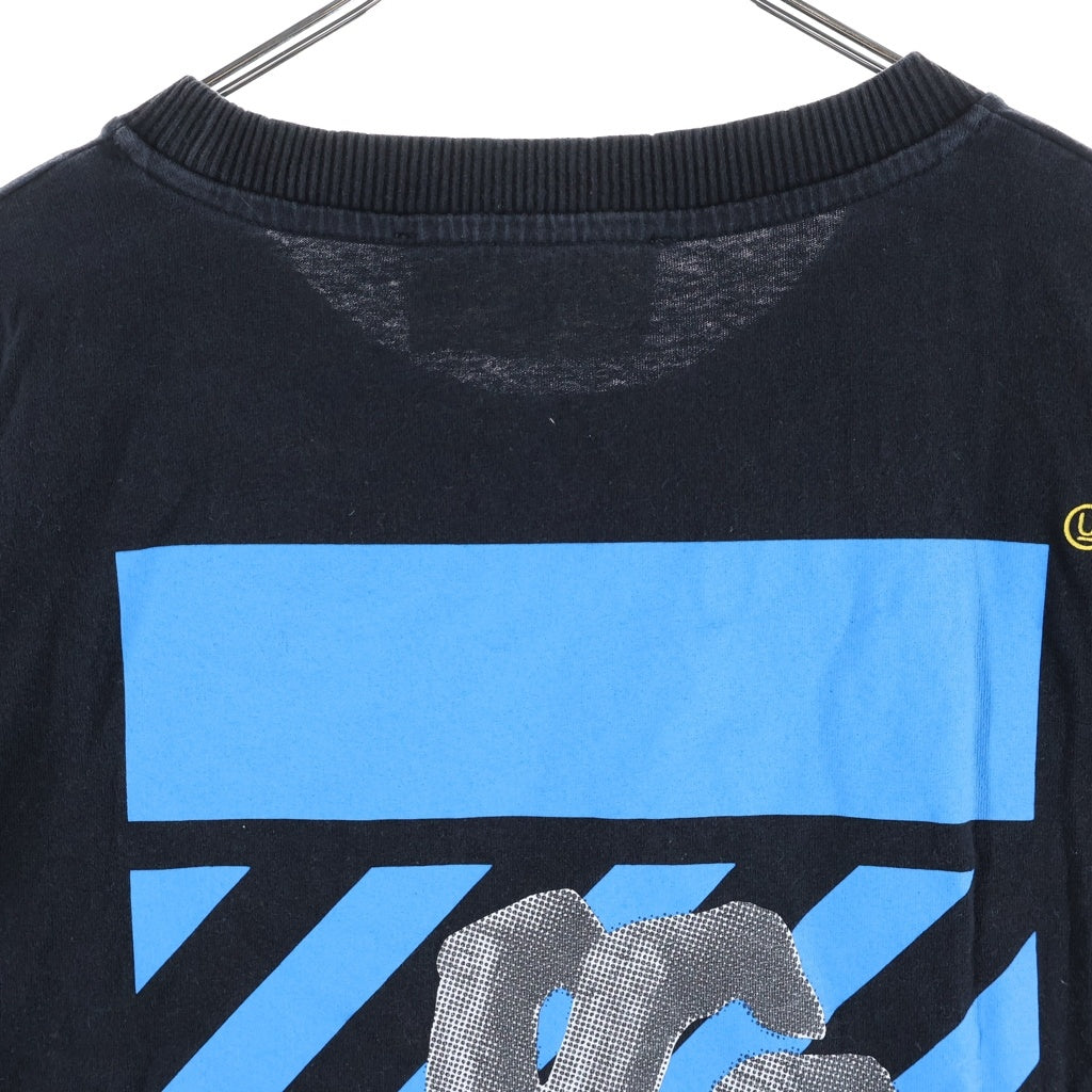 OFF-WHITE(オフホワイト) 19AW ×UNDERCOVER Split Box Logo アンダーカバー スプリットボックスロゴ クルーネック半袖Tシャツカットソー ブラック OMAA061G19877011