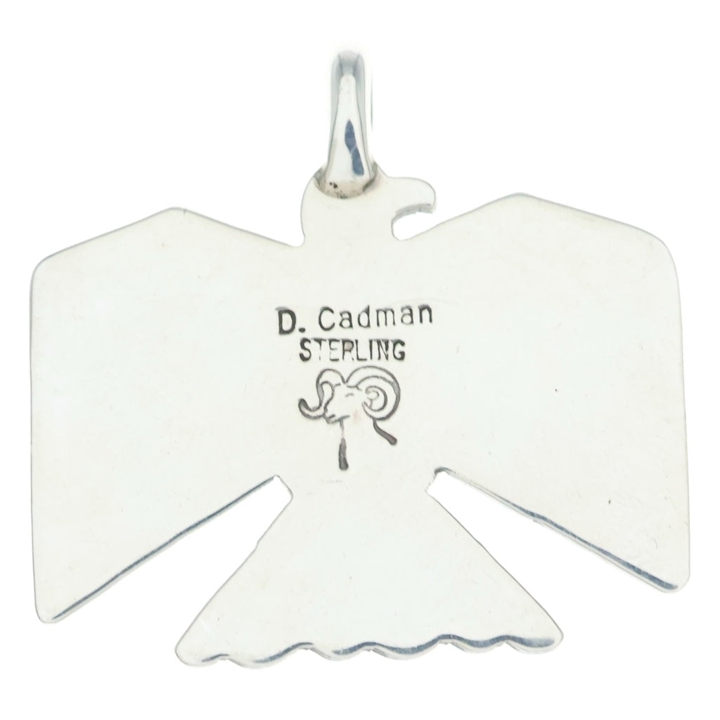 INDIAN JEWELRY(インディアンジュエリー) NAVAJO Darrell Cadman STERLING製 ナバホ族 ダレル キャドマン スターリング ターコイズ ペンダントトップ ネックレストップ シルバー/ブルー