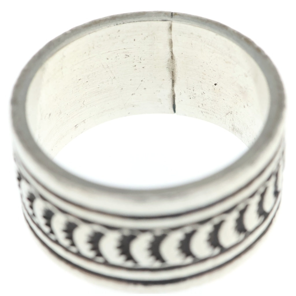 INDIAN JEWELRY(インディアンジュエリー) NAVAJO Andy Cadman STERLING製 ナバホ族 アンディ キャドマン スターリング スタンプワーク リング 指輪 シルバー