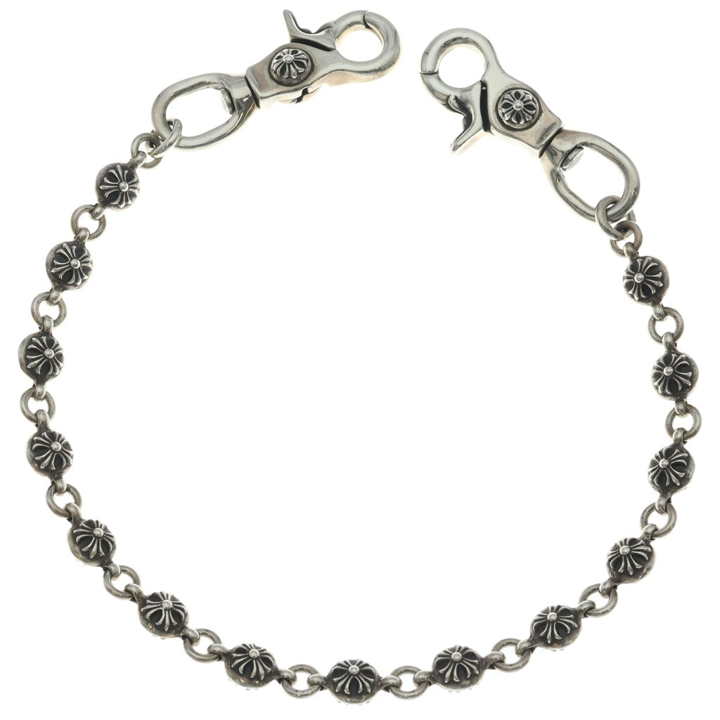 CHROME HEARTS(クロムハーツ) 1BALL SHORT-T/2クリップショート#1クロスボール ウォレットチェーン シルバー BCA062