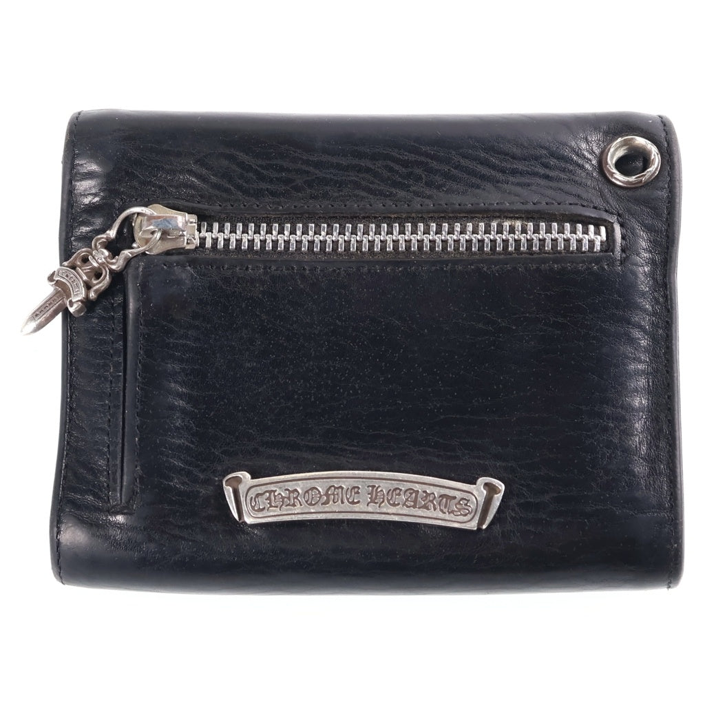 CHROME HEARTS(クロムハーツ) WAVE MINI ウェーブミニ レザーウォレット 財布 ブラック