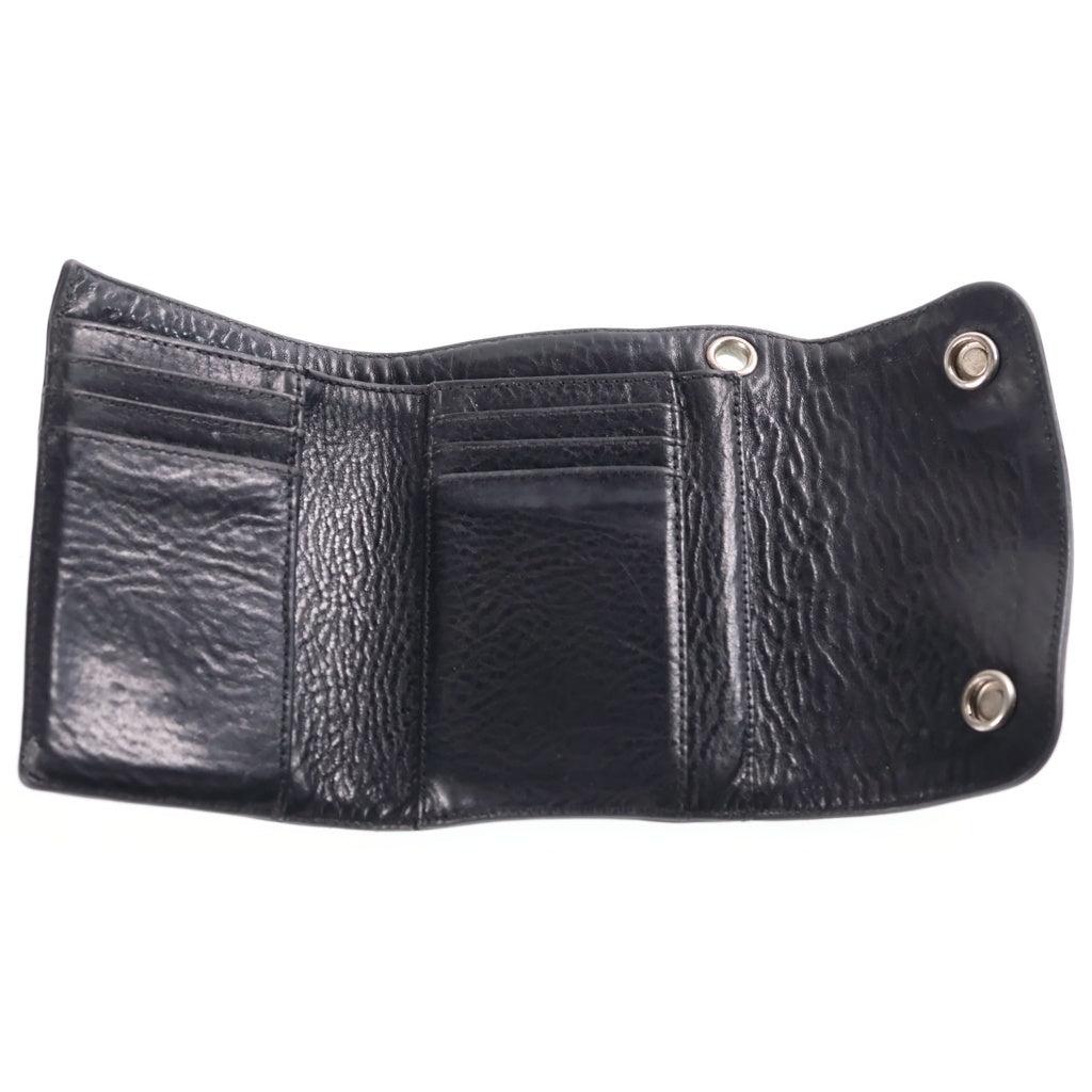 CHROME HEARTS(クロムハーツ) WAVE MINI ウェーブミニ レザーウォレット 財布 ブラック