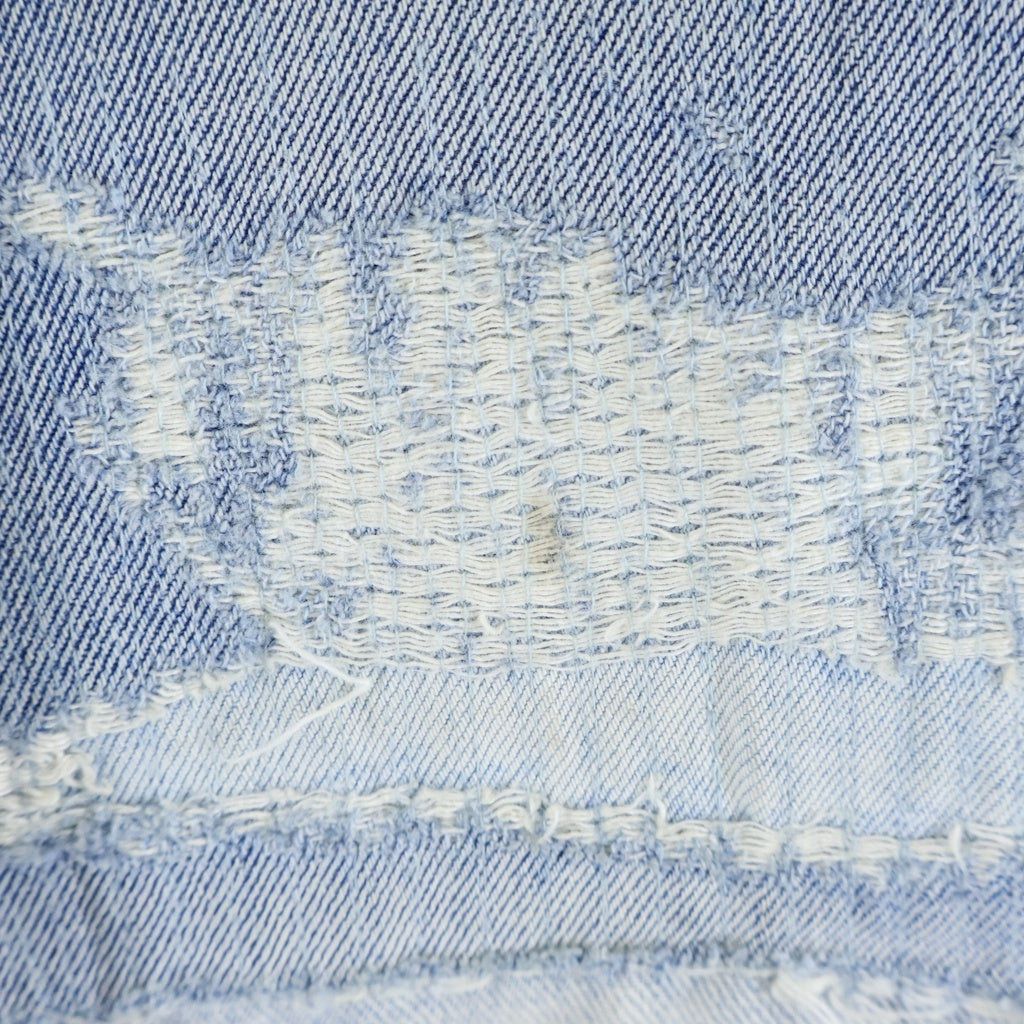 HERON PRESTON(ヘロンプレストン) Distressed Jeans ダメージ加工 ストレッチデニムパンツ インディゴ HMYA011S22DEN002